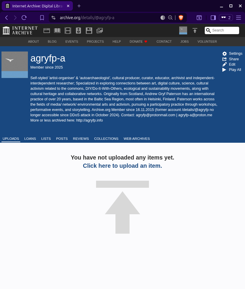 Become a member of Internet Archive! Human to human..